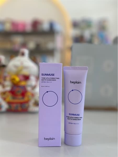 Kem chống nắng beplain tím nhạt 50ml - kiềm dầu